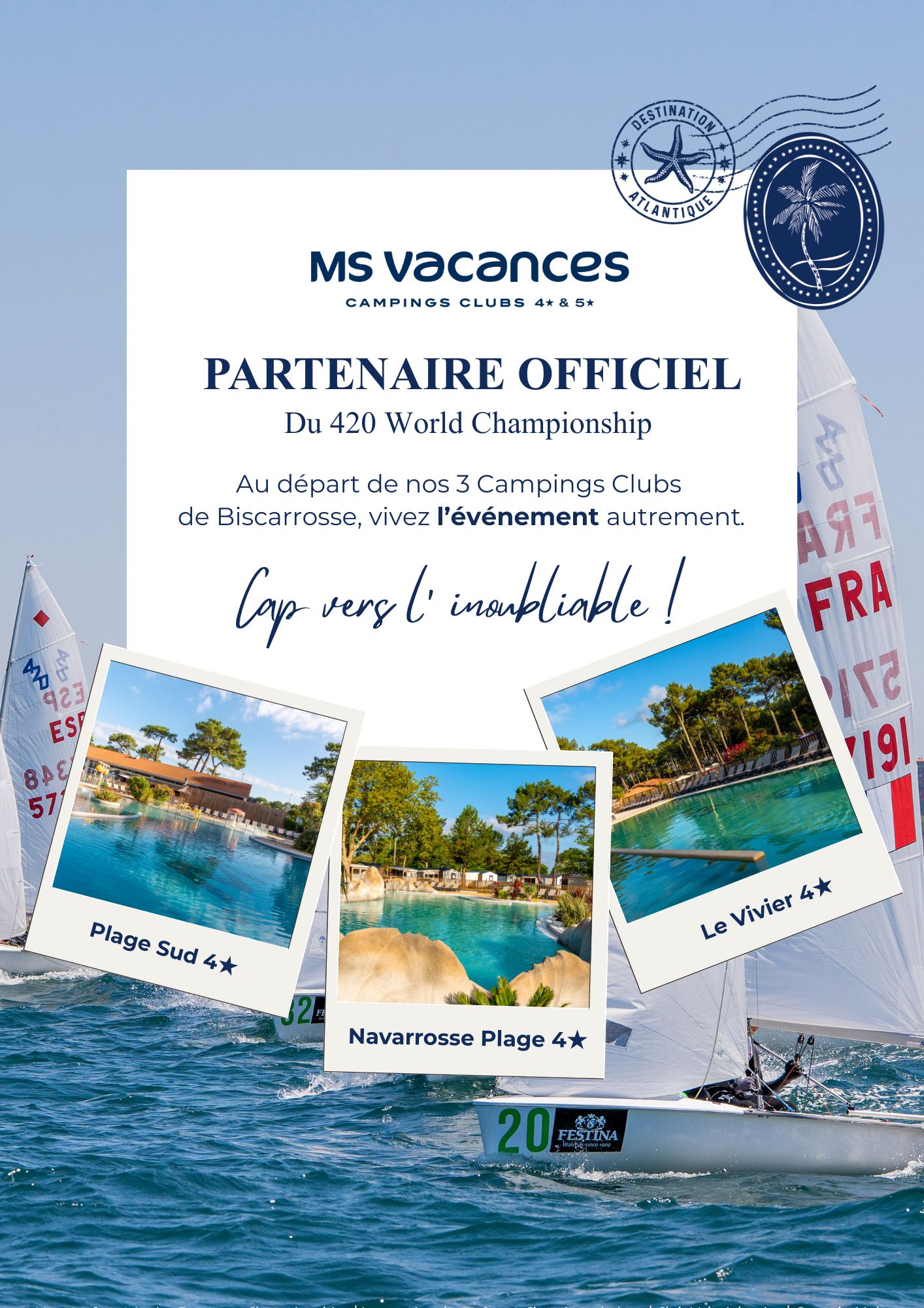 Championnat du monde de voile à Biscarrosse avec les Campings MS Vacances
