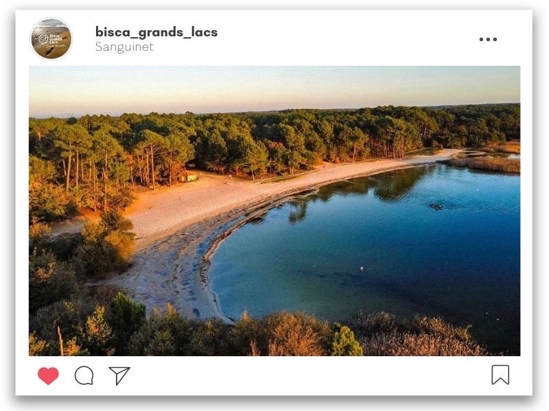 Vue aérienne du Lac de Sanguinet