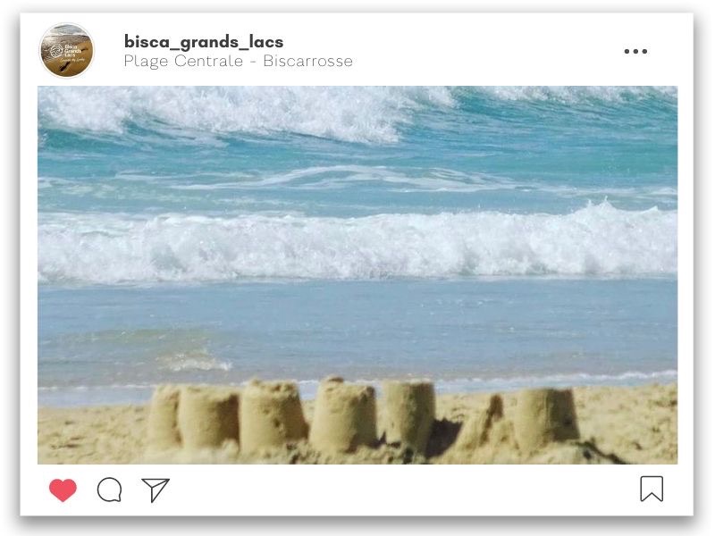 Château de sable à Biscarrosse-Plage