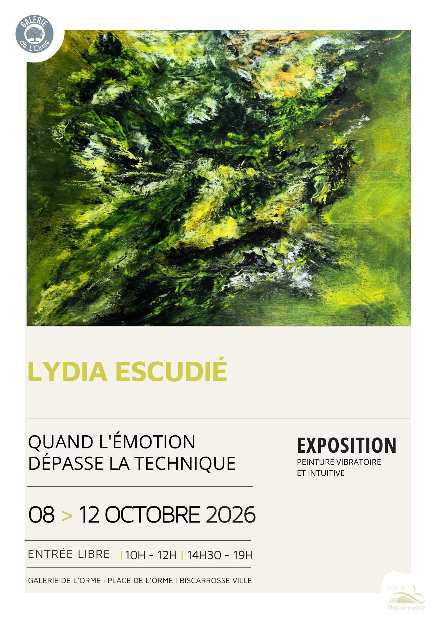 Exposition Galerie de l'Orme 2026