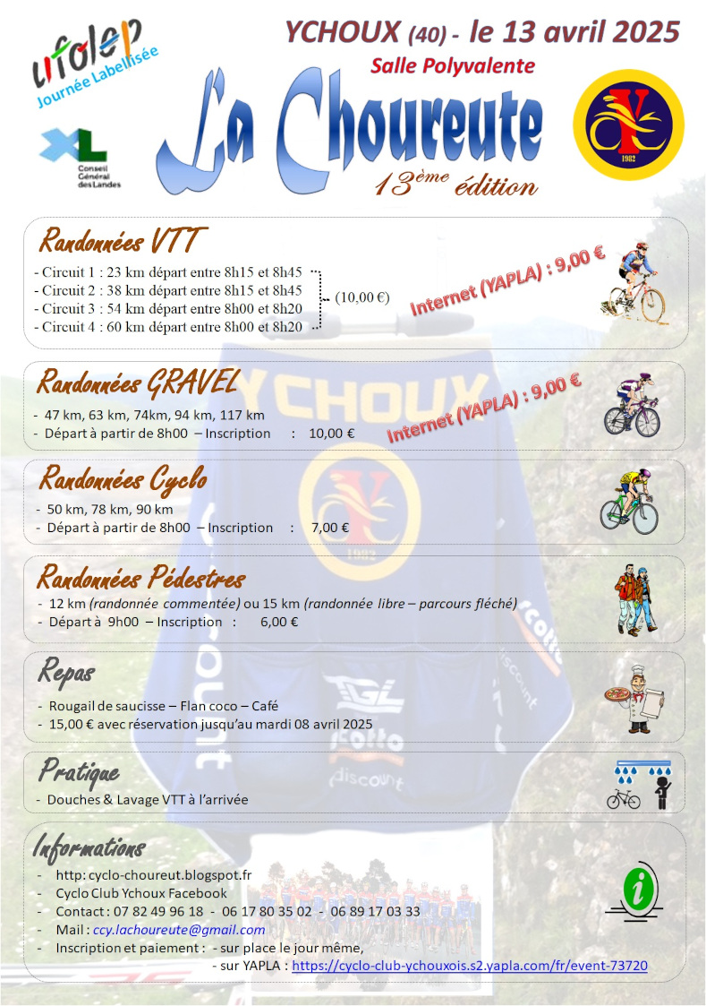 Programme de la course La Choureute 2025