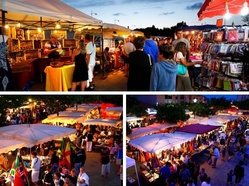 Marchés nocturnes autour de Biscarrosse