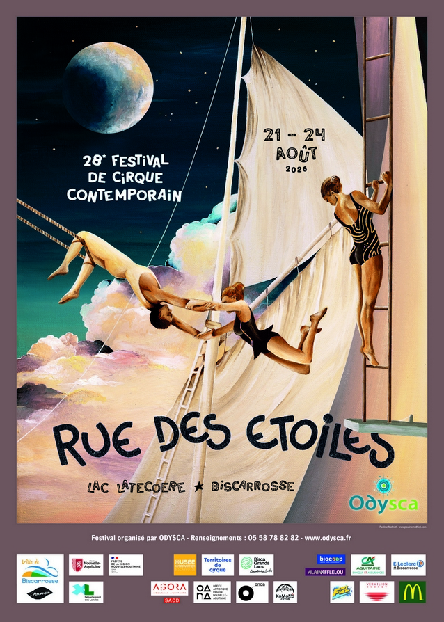 Affiche rue des étoiles 2026 à Biscarrosse Ville dans les Landes