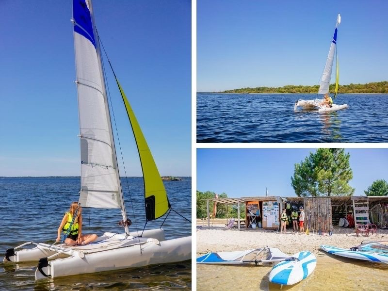 Activité nautique Biscarrosse lac catamaran