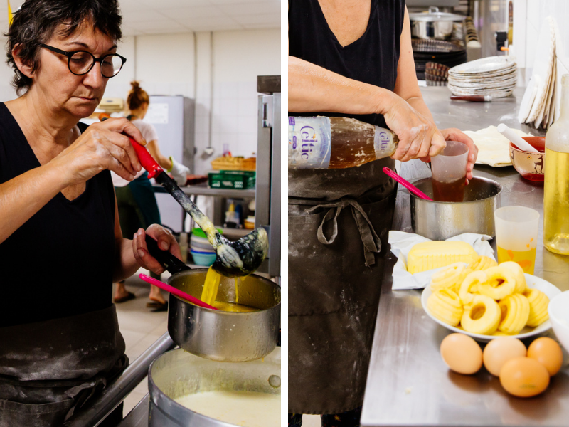 Michelle verse le sirop de sucre et l'Armagnac