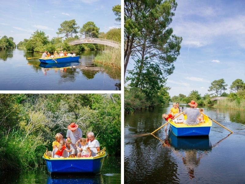 Balade en barque au Musée des Traditions de Biscarrosse