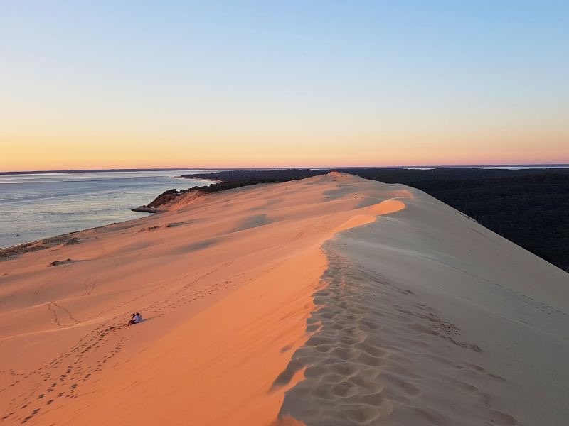 Coucher de soleil depuis la Dune du Pilat près de Biscarrosse