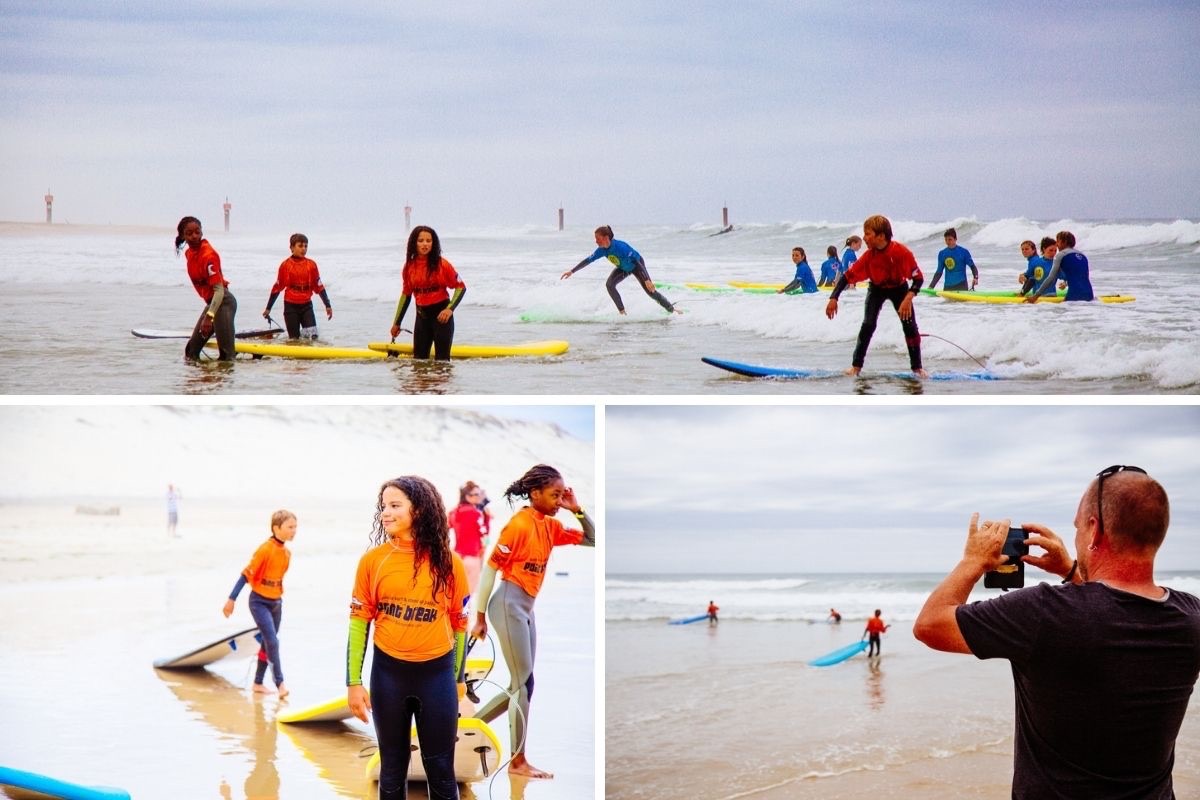 cours de surf famille bisca