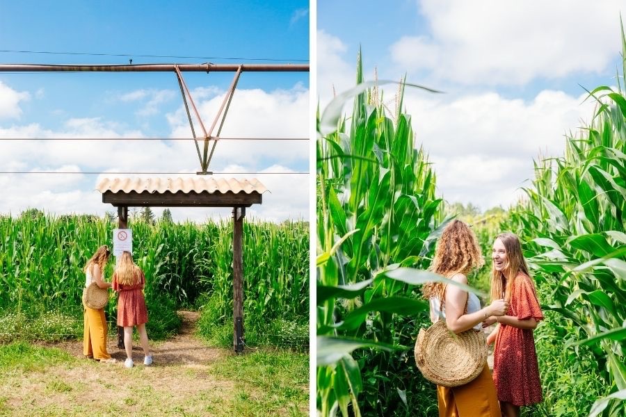 entree labyrinthe mais landes