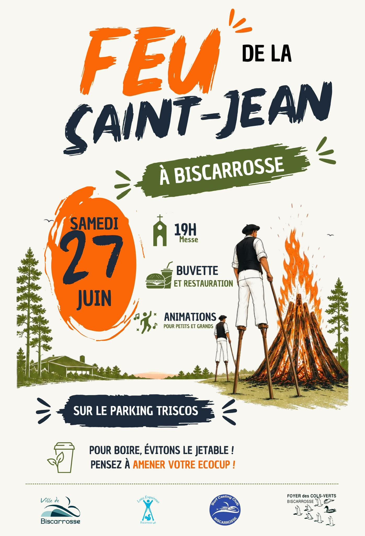 Feu de la Saint Jean 2026 à Biscarrosse