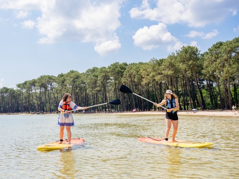 Balade en paddle à Navarrosse, sur le lac de Biscarrosse dans les Landes