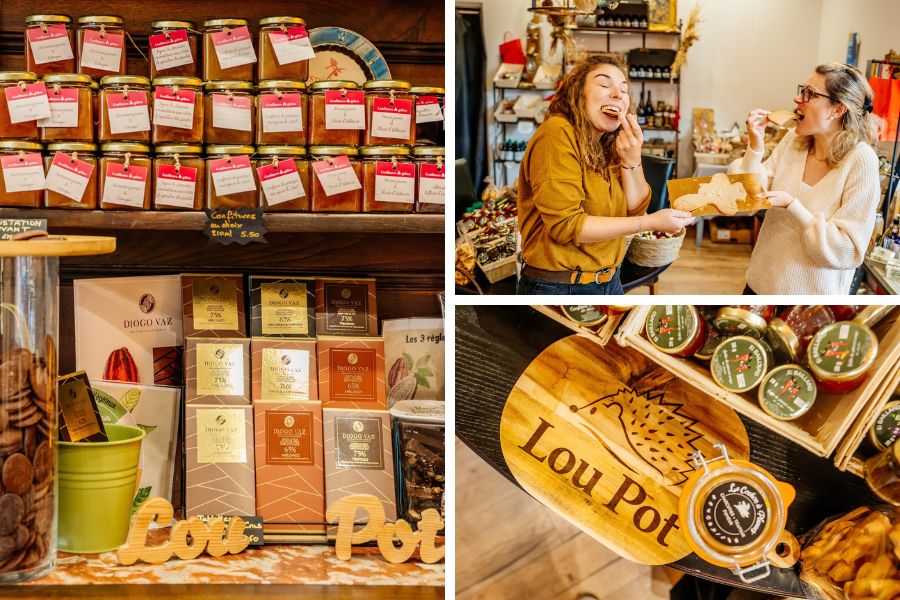 Dégustations de spécialités de la région dans la boutique Lou Pot 