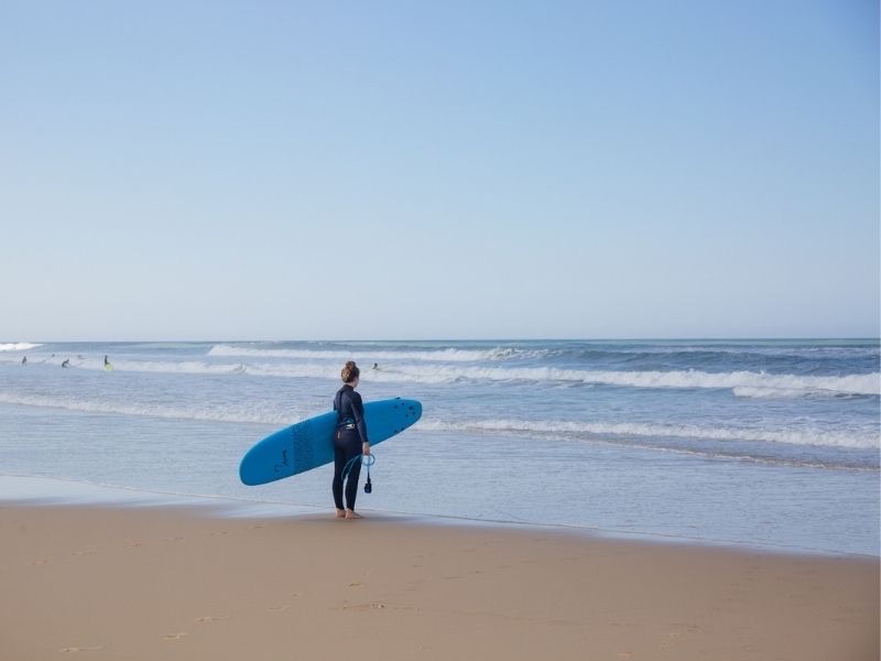 Session surf en hiver à Biscarrosse