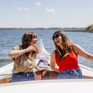 On a fait une balade en bateau sur le Lac Sud (Biscarrosse-Parentis)
