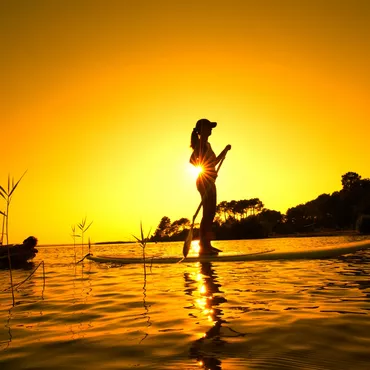 Une session paddle sur le lac de Biscarrosse