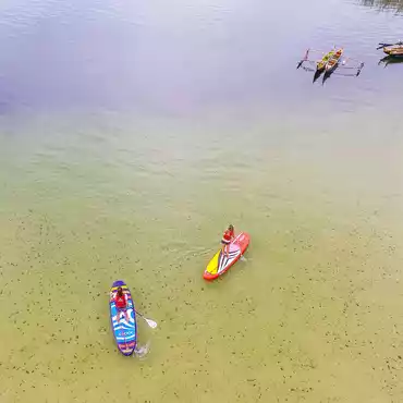 Une session de Paddle sur le lac de Biscarrosse