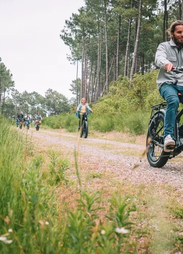 Fatbike sur les pistes à biscarrosse