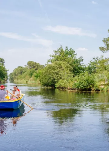 Balades en barque sur le lac de biscarrosse