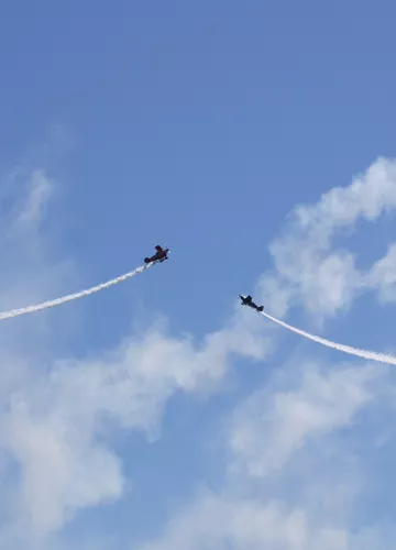Le show aérien à Biscarrosse dans les Landes
