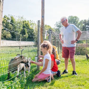 La ferme pédagogique de Biscarrosse pour les enfants Des enfants à la ferme pédagogique de Biscarrosse