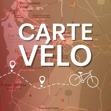 Plan des pistes cyclables pour une balade à vélo à Biscarrosse Plan des pistes cyclables pour une balade à vélo à Biscarrosse